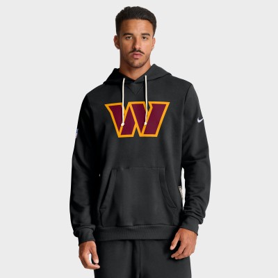 Толстовка Washington Commanders Nike Black Sideline Standard Issue Initial Home Dri-FIT