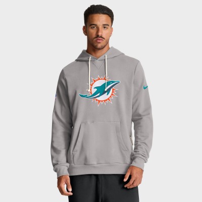 Толстовка Miami Dolphins Nike Charcoal Sideline Standard Issue Initial Home Dri-FIT