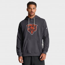 Толстовка Chicago Bears Nike Anthracite Sideline Standard Issue Initial Home Dri-FIT