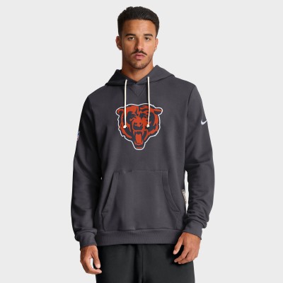 Толстовка Chicago Bears Nike Anthracite Sideline Standard Issue Initial Home Dri-FIT