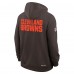 Толстовка Cleveland Browns Nike Brown Sideline Standard Issue Initial Home Dri-FIT