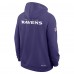 Толстовка Baltimore Ravens Nike Purple Sideline Standard Issue Initial Home Dri-FIT