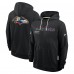 Толстовка Baltimore Ravens Nike Black 2025 NFL Crucial Catch Sideline Standard Issue Dri-FIT