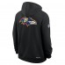 Толстовка Baltimore Ravens Nike Black 2025 NFL Crucial Catch Sideline Standard Issue Dri-FIT
