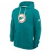 Толстовка Miami Dolphins Nike Aqua Sideline Standard Issue Alt 2 Dri-FIT
