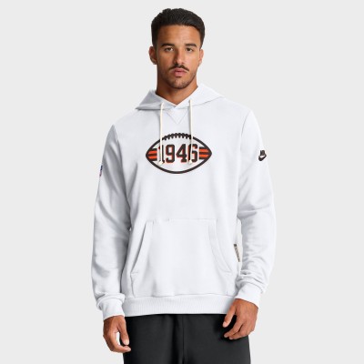 Толстовка Cleveland Browns Nike White Sideline Standard Issue Alt 2 Dri-FIT