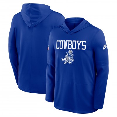 Dallas Cowboys Nike Royal Sideline Alt Pack Dri-FIT Lightweight Hooded Top