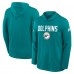 Miami Dolphins Nike Aqua Sideline Alt Pack Dri-FIT Lightweight Hooded Top