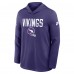 Футболка с длинным рукавом с капюшоном Minnesota Vikings Nike Purple Sideline Pass Accuracy Dri-FIT