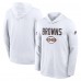 Футболка с длинным рукавом с капюшоном Cleveland Browns Nike White Sideline Pass Accuracy Dri-FIT