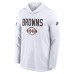 Футболка с длинным рукавом с капюшоном Cleveland Browns Nike White Sideline Pass Accuracy Dri-FIT
