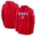 Футболка с длинным рукавом с капюшоном New England Patriots Nike Red Sideline Pass Accuracy Dri-FIT