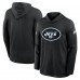 New York Jets Nike Black Sideline Pass Accuracy Dri-FIT Long Sleeve Hoodie T-Shirt