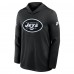 New York Jets Nike Black Sideline Pass Accuracy Dri-FIT Long Sleeve Hoodie T-Shirt