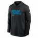 Футболка с длинным рукавом с капюшоном Carolina Panthers Nike Black Sideline Pure Fury Performance