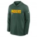 Футболка с длинным рукавом с капюшоном Green Bay Packers Nike Green Sideline Pure Fury Performance