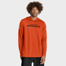 Футболка Cincinnati Bengals Nike Orange Sideline Pure Fury Performance Long Sleeve Hooded Футболка Cincinnati Bengals Nike Orange Sideline Pure Fury Performance Long Sleeve Hooded