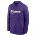 Футболка с длинным рукавом с капюшоном Minnesota Vikings Nike Purple Sideline Pure Fury Performance
