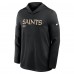 Футболка с длинным рукавом с капюшоном New Orleans Saints Nike Black Sideline Pure Fury Performance
