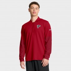 Atlanta Falcons Nike Red Sideline Dri-FIT Half-Zip Pullover