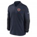 Chicago Bears Nike Navy Sideline Dri-FIT Half-Zip Pullover