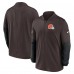 Cleveland Browns Nike Brown Sideline Dri-FIT Half-Zip Pullover
