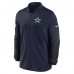 Dallas Cowboys Nike Navy Sideline Dri-FIT Half-Zip Pullover