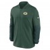 Green Bay Packers Nike Green Sideline Dri-FIT Half-Zip Pullover