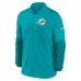 Miami Dolphins Nike Aqua Sideline Dri-FIT Half-Zip Pullover