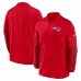 New England Patriots Nike Red Sideline Dri-FIT Half-Zip Pullover