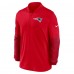 New England Patriots Nike Red Sideline Dri-FIT Half-Zip Pullover
