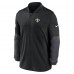 New Orleans Saints Nike Black Sideline Feel The Pressure Performance Half-Zip Pullover