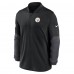 Pittsburgh Steelers Nike Black Sideline Dri-FIT Half-Zip Pullover