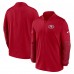 San Francisco 49ers Nike Scarlet Sideline Dri-FIT Half-Zip Pullover