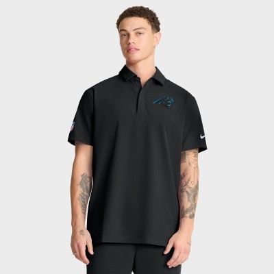 Carolina Panthers Nike Black Sideline City Pride Woven Performance Polo
