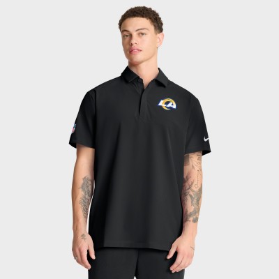 Los Angeles Rams Nike Sideline Woven Dri-FIT Polo - Black