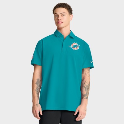 Miami Dolphins Nike Aqua Sideline City Pride Woven Performance Polo
