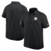Pittsburgh Steelers Nike Black Sideline Woven Dri-FIT Polo