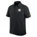 Pittsburgh Steelers Nike Black Sideline Woven Dri-FIT Polo