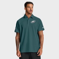 Philadelphia Eagles Nike Midnight Green Sideline Woven Dri-FIT Polo