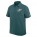 Philadelphia Eagles Nike Midnight Green Sideline Woven Dri-FIT Polo
