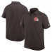 Cleveland Browns Nike Brown Sideline Woven Dri-FIT Polo