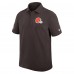 Cleveland Browns Nike Brown Sideline Woven Dri-FIT Polo