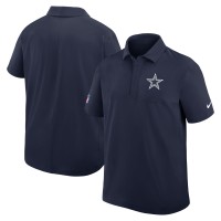 Dallas Cowboys Nike Navy Sideline Woven Dri-FIT Polo