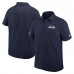 Seattle Seahawks Nike College Navy Sideline Woven Dri-FIT Polo