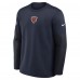 Футболка с длинным рукавом Chicago Bears Nike Navy Sideline Scripted to Win Performance