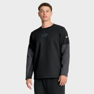 Футболка с длинным рукавом Carolina Panthers Nike Black Sideline Scripted to Win Performance