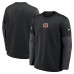 Cincinnati Bengals Nike Black Sideline Coach Therma-FIT Long Sleeve T-Shirt