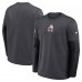 Футболка с длинным рукавом Cleveland Browns Nike Anthracite Sideline Coach Therma-FIT