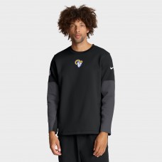 Los Angeles Rams Nike Sideline Coach Therma-FIT Long Sleeve T-Shirt - Black